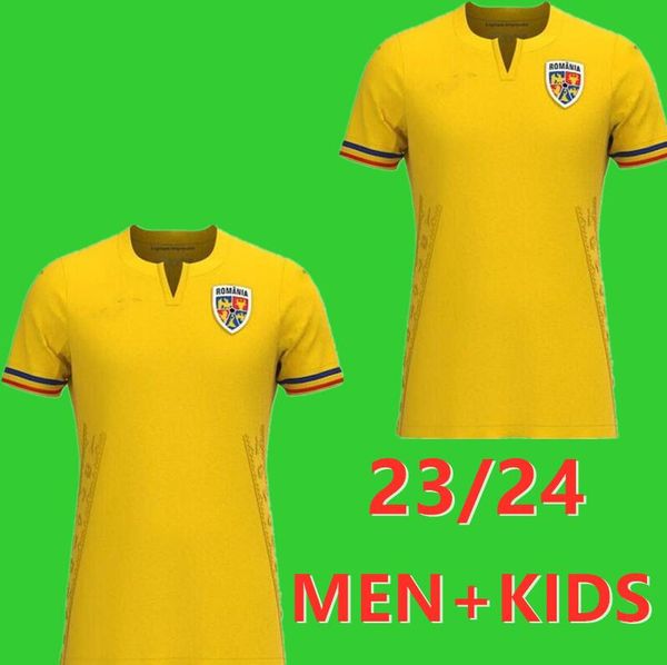 xxxl 4xl 2023 romania home soccer jerseys alexandru cicaldau ianis hagi dennis marin retro football shirts marin stanciu olaru men kids kits, Black;yellow 
xxxl 4xl 2023 romania home soccer jerseys alexandru cicaldau ianis hagi dennis marin retro football shirts marin stanciu olaru men kids kits, Black;yellow