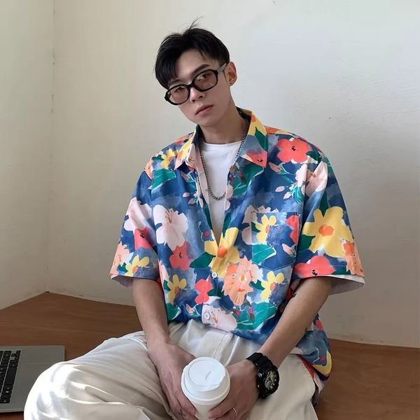 mens casual shirts couple japanese shirt harajuku oversized short sleeve for men women hawaiian print flower geometric streetwear 230720, White;black
mens casual shirts couple japanese shirt harajuku oversized short sleeve for men women hawaiian print flower geometric streetwear 230720, White;black