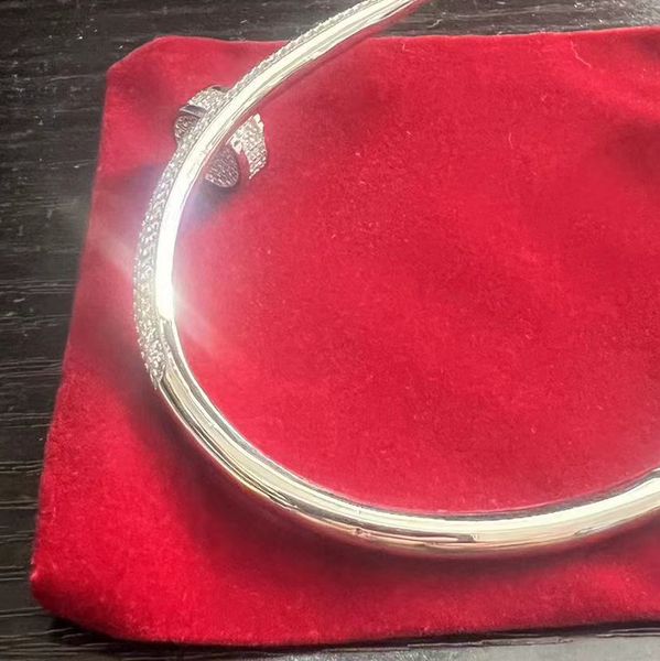 nail bangle women 18k gold plated love bracelets full diamond design bracelet jewelry for man gift no box size 17 19, Black
nail bangle women 18k gold plated love bracelets full diamond design bracelet jewelry for man gift no box size 17 19, Black