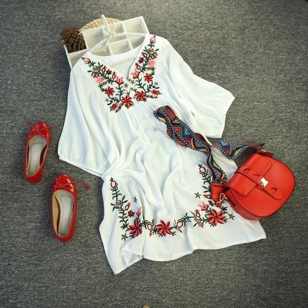 basic casual dresses summer vintage 70s mexican ethnic floral embroidery loose hippie beach dress women clothing vestidos mujer 230720, Black;gray
basic casual dresses summer vintage 70s mexican ethnic floral embroidery loose hippie beach dress women clothing vestidos mujer 230720, Black;gray