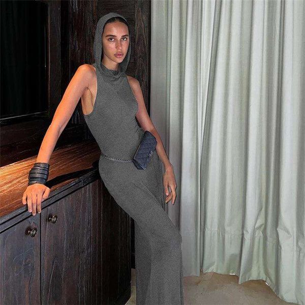 summer womens fashion hooded figure flattering high waist sleeveless long dress, Black;gray
summer womens fashion hooded figure flattering high waist sleeveless long dress, Black;gray
