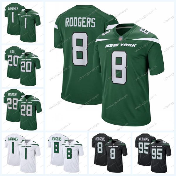 8 aaron rodgers ahmad sauce gardner custom football jersey garrett wilson joe klecko randall cobb quinnen williams new yorks jetes breece ha, Black;red
8 aaron rodgers ahmad sauce gardner custom football jersey garrett wilson joe klecko randall cobb quinnen williams new yorks jetes breece ha, Black;red