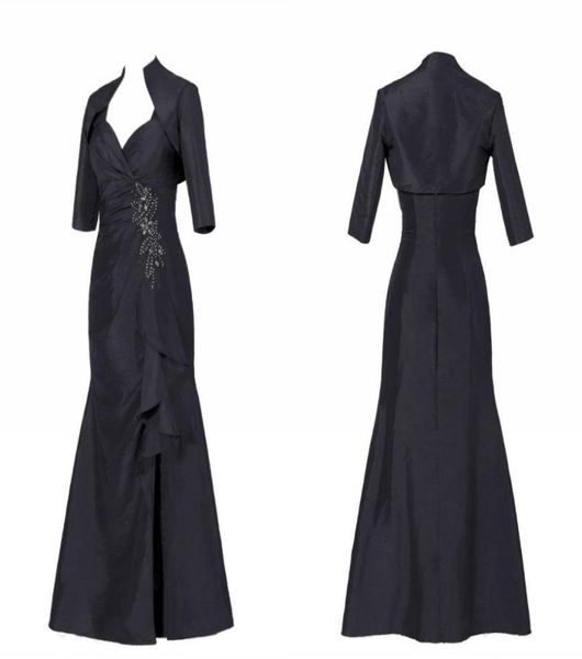 black mother of the bride groom suit dresses with jacket mermaid side split taffeta sequin beaded pleated plus size evening g8508490, Black;red
black mother of the bride groom suit dresses with jacket mermaid side split taffeta sequin beaded pleated plus size evening g8508490, Black;red
