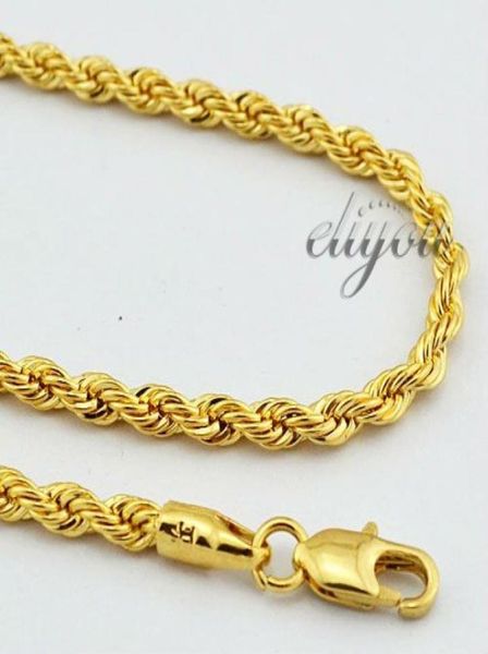 new fashion jewelry 4mm mens womens 18k yellow gold filled necklace rope ed chain gold jewellery djn863500849, Silver
new fashion jewelry 4mm mens womens 18k yellow gold filled necklace rope ed chain gold jewellery djn863500849, Silver