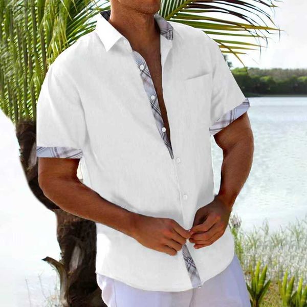 men's casual shirts 2023 new men's casual shirts vintage linen loose short sleeve tee spring summer casual trend men patchwork co, White;black
men's casual shirts 2023 new men's casual shirts vintage linen loose short sleeve tee spring summer casual trend men patchwork co, White;black