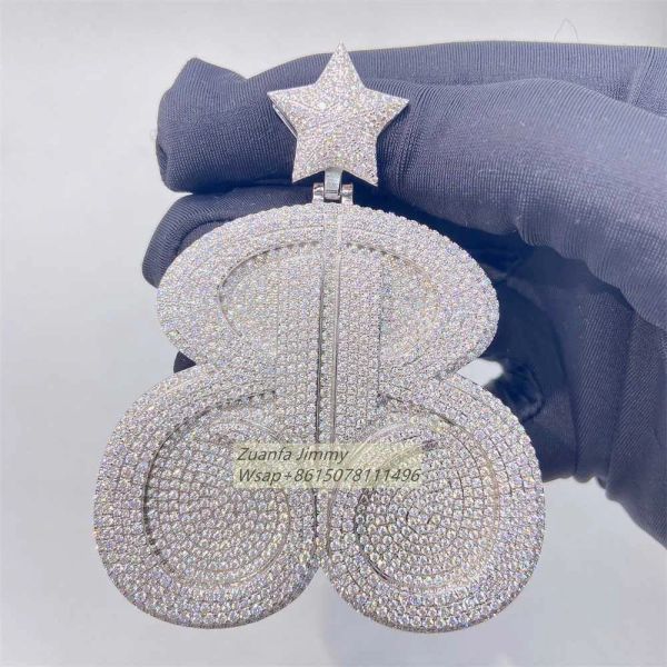 pass diamond terster buss down iced out jewelry hip hop style fully d vvs1 moissanite letter pendant necklace, Silver
pass diamond terster buss down iced out jewelry hip hop style fully d vvs1 moissanite letter pendant necklace, Silver