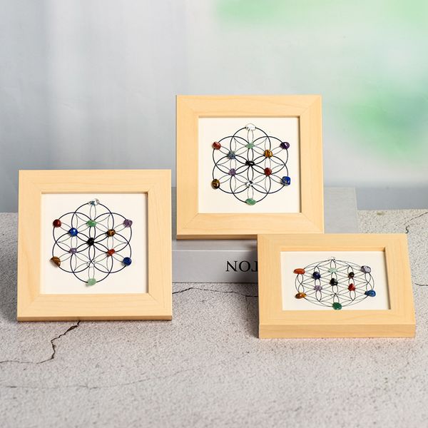 natural chip raw stone flower of life shape solid wooden p frame table home fashion accessories festive display ornaments gift size 13x13cm, Silver
natural chip raw stone flower of life shape solid wooden p frame table home fashion accessories festive display ornaments gift size 13x13cm, Silver