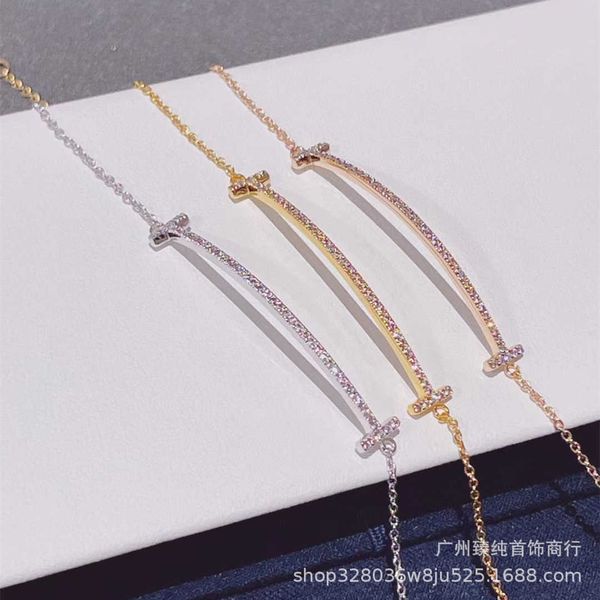 t family smile new full diamond t-shaped smiling face 18k rose gold high edition t1 double t-shaped bracelet, Golden;silver
t family smile new full diamond t-shaped smiling face 18k rose gold high edition t1 double t-shaped bracelet, Golden;silver