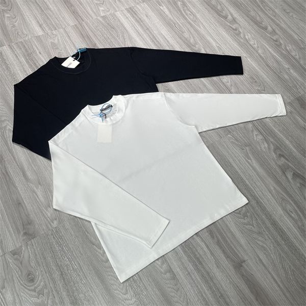 embroidery long sleeve t-shirt men women 1 quality oversized black white base t shirt, Black;brown
embroidery long sleeve t-shirt men women 1 quality oversized black white base t shirt, Black;brown