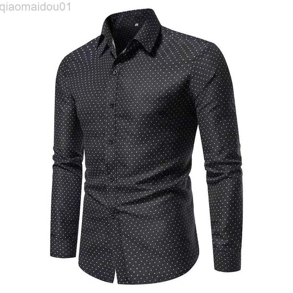 men's casual shirts 2023 spring autumn men fashion shirts turn-down collar button men's casual polka dot print long sleeve slim sh, White;black
men's casual shirts 2023 spring autumn men fashion shirts turn-down collar button men's casual polka dot print long sleeve slim sh, White;black