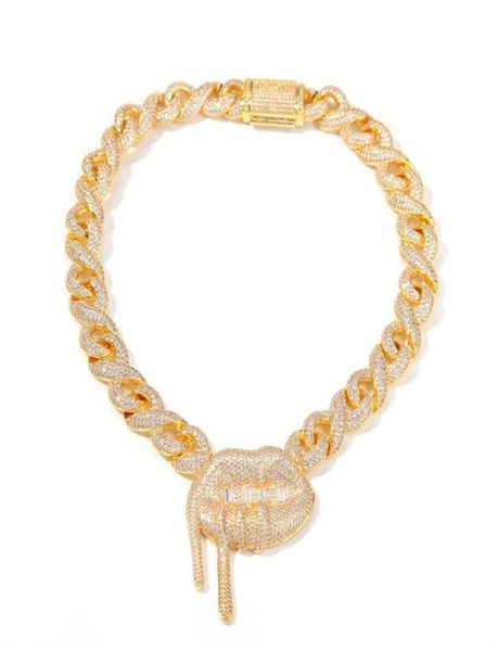 gold silver color iced out bling cz llips pendant necklace with cz cuban chain for men women punk jewelry6940518
gold silver color iced out bling cz llips pendant necklace with cz cuban chain for men women punk jewelry6940518
