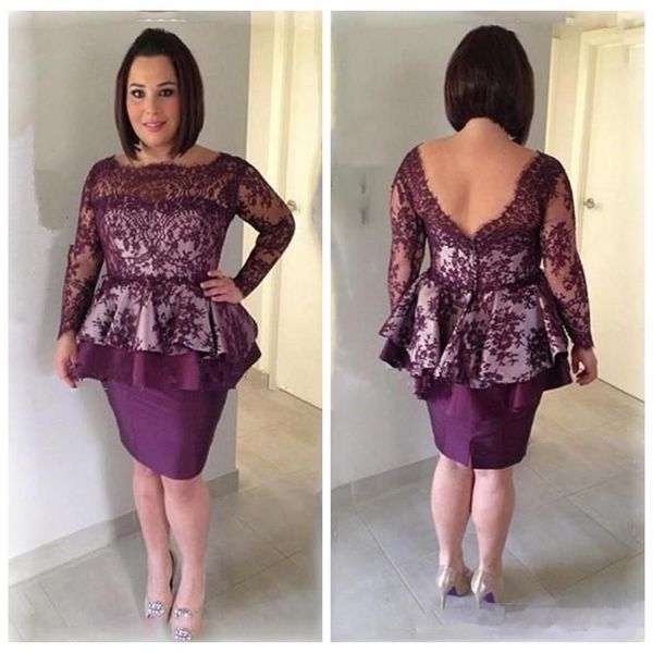grape lace sheath mother dresses low back long sleeves short mother of the bride gowns knee length women formal party cocktail dre2446, Black;red
grape lace sheath mother dresses low back long sleeves short mother of the bride gowns knee length women formal party cocktail dre2446, Black;red