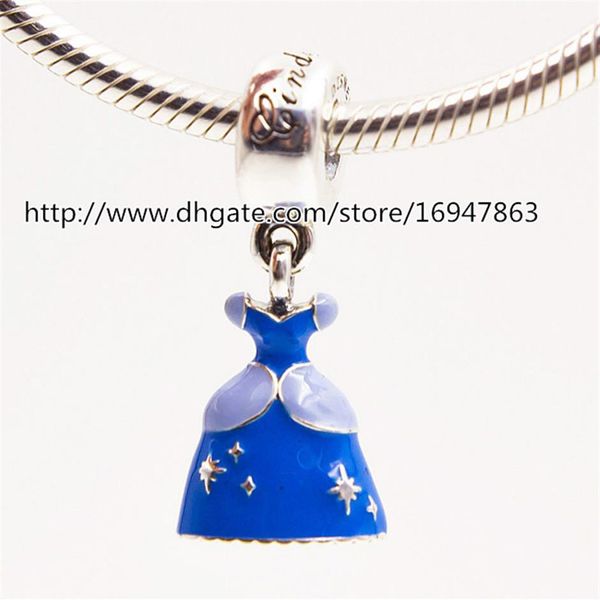 100% s925 sterling silver cinderella dress dangle charm bead with blue enamel fits european pandora jewelry bracelets270m, Black
100% s925 sterling silver cinderella dress dangle charm bead with blue enamel fits european pandora jewelry bracelets270m, Black