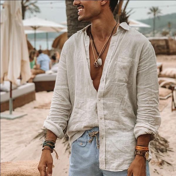 mens casual shirts summer style mens casual solid color lapel shirt 230720, White;black
mens casual shirts summer style mens casual solid color lapel shirt 230720, White;black