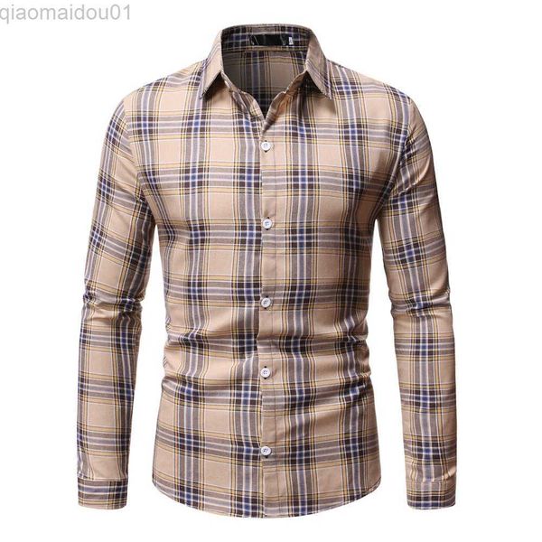 men's casual shirts mens vintage plaid button up dress shirts 2022 brand slim fit long sleeve shirt men streetwear casual social shirt, White;black
men's casual shirts mens vintage plaid button up dress shirts 2022 brand slim fit long sleeve shirt men streetwear casual social shirt, White;black