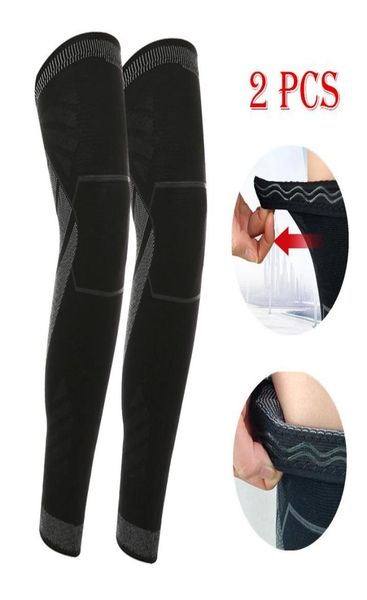 elbow knee pads 1 pair full leg sleeves brace thigh and calf support sports compression long sleeve for basketball running cycli2084665, Black;gray
elbow knee pads 1 pair full leg sleeves brace thigh and calf support sports compression long sleeve for basketball running cycli2084665, Black;gray