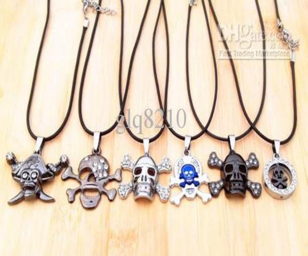 vintage leather cord titanium stainless steel skull pendant necklaces stylish jewelry men women20pcs8676102, Silver
vintage leather cord titanium stainless steel skull pendant necklaces stylish jewelry men women20pcs8676102, Silver