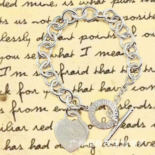 famous brand tiffay ot buckle coarse love pendant bracelet s925 sterling silver advanced simple versatile personalized, Black
famous brand tiffay ot buckle coarse love pendant bracelet s925 sterling silver advanced simple versatile personalized, Black