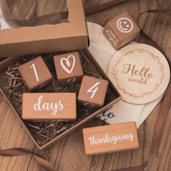 gift sets 6pcs/set wooden baby milestone cards block baby pography milestone memorial monthly born pography props set with box 230720
gift sets 6pcs/set wooden baby milestone cards block baby pography milestone memorial monthly born pography props set with box 230720