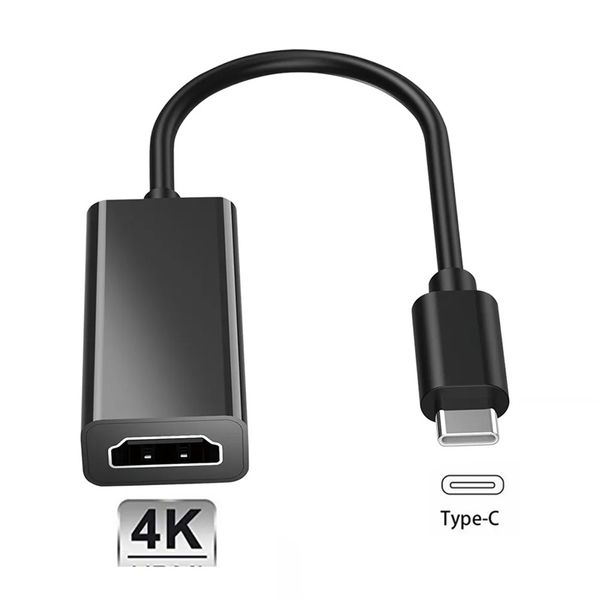 Image of USB Type C Video Cable Converter 4K USB3.1 USB TypeC to HDTV compatible Adapter Cable Phone Screen Adapter for MacBook