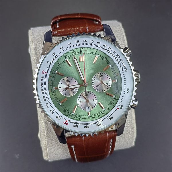fashion watch blue navitimer montres mens watches 50mm soft leather strap quartz mouvement fashion aaa watch casaul full function all dials, Slivery;brown
fashion watch blue navitimer montres mens watches 50mm soft leather strap quartz mouvement fashion aaa watch casaul full function all dials, Slivery;brown