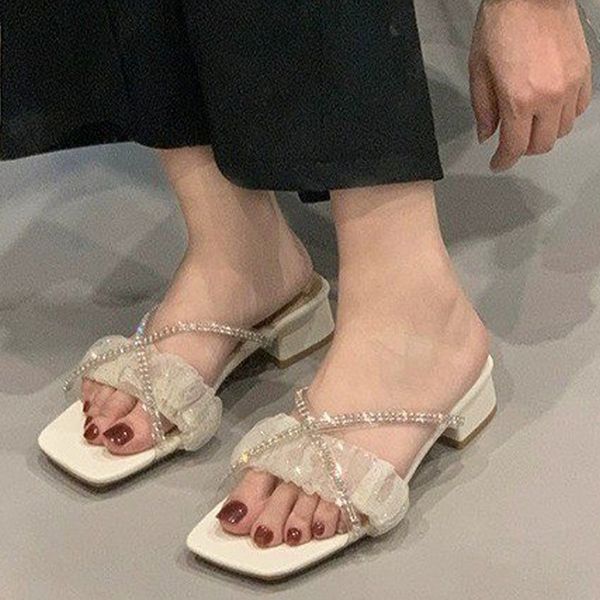 women's slippers with medium heels casual summer thick-heeled slippers 2023 fashion rhinestone sandals new open toe thick-heeled sandal, Black
women's slippers with medium heels casual summer thick-heeled slippers 2023 fashion rhinestone sandals new open toe thick-heeled sandal, Black