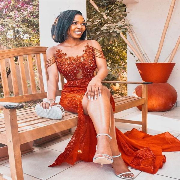 2020 arabic aso ebi sparkly lace evening dresses sheer neck beaded prom dresses high split formal party second reception gown260h, Black
2020 arabic aso ebi sparkly lace evening dresses sheer neck beaded prom dresses high split formal party second reception gown260h, Black