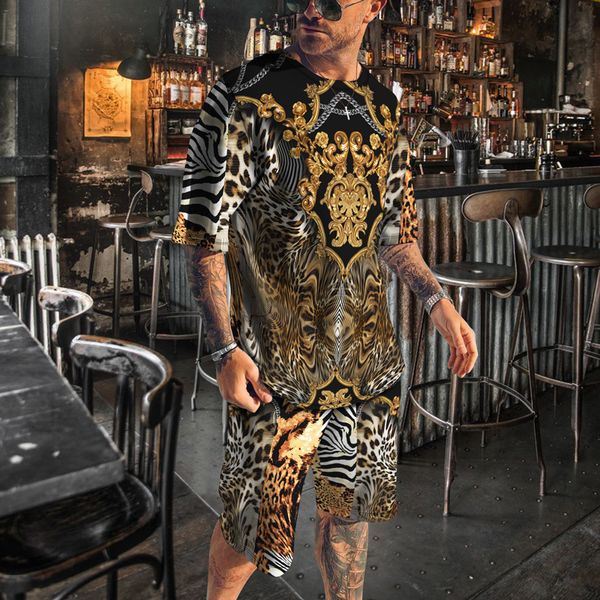 men's tracksuits summer trend shorts 2 piece set mentracksuit 3d printed leopard grain casual tshirt sets oversized jogging male clothi, Gray
men's tracksuits summer trend shorts 2 piece set mentracksuit 3d printed leopard grain casual tshirt sets oversized jogging male clothi, Gray