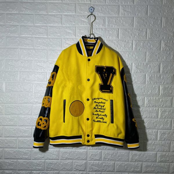 mens designer mens and womens baseball jackets designer autumn winter streetwear loose splicing coat, Black;brown
mens designer mens and womens baseball jackets designer autumn winter streetwear loose splicing coat, Black;brown