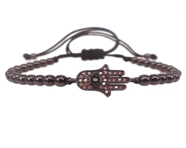 charm bracelets fashion men hamsa braceletblack round beads pave setting champagne cz connector braiding macrame bracelet for m7536920, Golden;silver
charm bracelets fashion men hamsa braceletblack round beads pave setting champagne cz connector braiding macrame bracelet for m7536920, Golden;silver