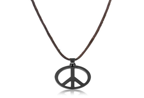 pendant necklaces 2021 black stainless steel hollow out peace pendants for men love hippie punk long genuine leather necklace je4980218, Silver
pendant necklaces 2021 black stainless steel hollow out peace pendants for men love hippie punk long genuine leather necklace je4980218, Silver