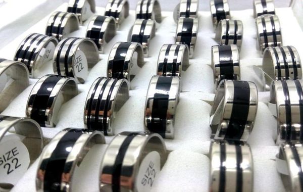 whole lot 100pcs mix black enamel 316l stainless steel band rings 8mm men women wedding finger ring jewelry brand new8209550, Silver
whole lot 100pcs mix black enamel 316l stainless steel band rings 8mm men women wedding finger ring jewelry brand new8209550, Silver