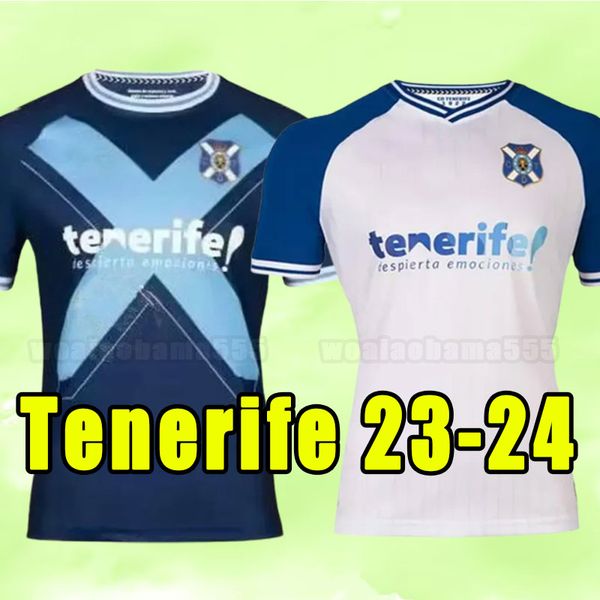 2223 cd tenerife centenary kit soccer jerseys special 100 years elady shashoua mellot michel mollejo 2024 camisetas de futbol football shirt, Black;yellow