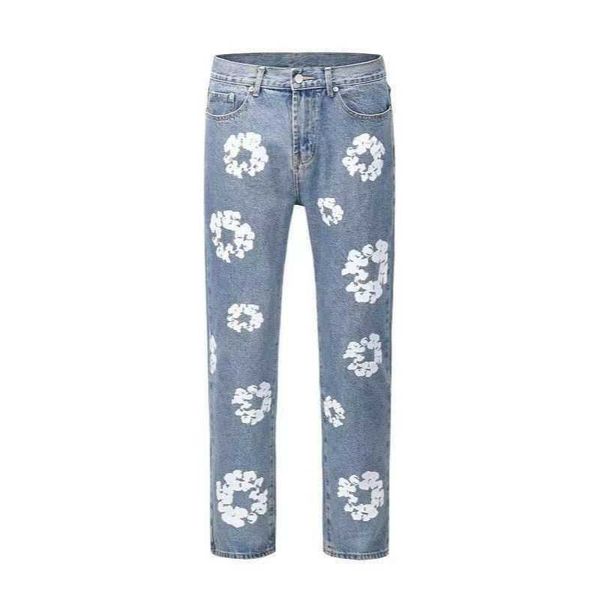men's jeans european and american denim tears autumn winter vintage flower printing wash loose straight jeans 9s, Blue
men's jeans european and american denim tears autumn winter vintage flower printing wash loose straight jeans 9s, Blue