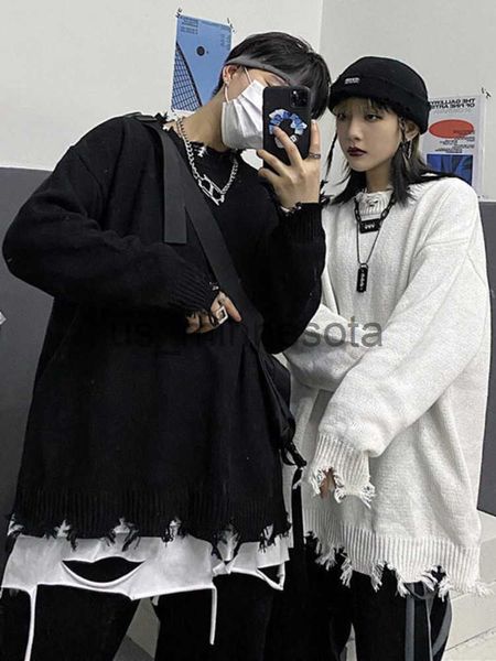 men's sweaters pfnw torn sweater hip hop dark style streetwear solid hollow out rotten edge oneck pullover autumn casual male j230721, White;black
men's sweaters pfnw torn sweater hip hop dark style streetwear solid hollow out rotten edge oneck pullover autumn casual male j230721, White;black