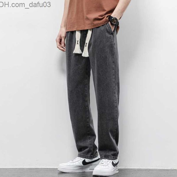 men's pants spring and summer men's jeans cotton soft drawn straight pants elastic waist retro korean casual men's jeans plus, Black
men's pants spring and summer men's jeans cotton soft drawn straight pants elastic waist retro korean casual men's jeans plus, Black