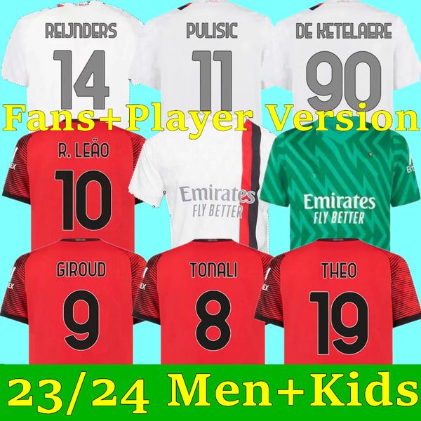 23/24 ac milans ibrahimovic giroud soccer jerseys away pulisic theo tonali 4th shirt romagnoli rafa leao s.castillejo reijnders saelemaekers, White;black
23/24 ac milans ibrahimovic giroud soccer jerseys away pulisic theo tonali 4th shirt romagnoli rafa leao s.castillejo reijnders saelemaekers, White;black