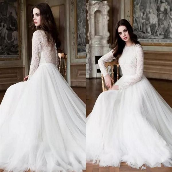 modest elegant full lace boho country a-line wedding dresses sheer long sleeves illusion back tulle bridal vestidos de novia273r, White
modest elegant full lace boho country a-line wedding dresses sheer long sleeves illusion back tulle bridal vestidos de novia273r, White