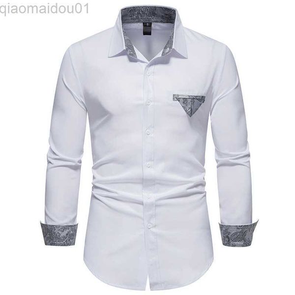 men's casual shirts white contrast paisley shirt men 2023 brand slim fit long sleeve business casual shirt mens casual button down dres, White;black
men's casual shirts white contrast paisley shirt men 2023 brand slim fit long sleeve business casual shirt mens casual button down dres, White;black