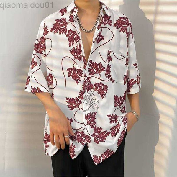 men's casual shirts men hawaiian shirt printing lapel short sleeve oversize button men clothing streetwear summer 2023 vacation shirts, White;black
men's casual shirts men hawaiian shirt printing lapel short sleeve oversize button men clothing streetwear summer 2023 vacation shirts, White;black
