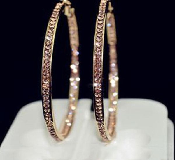 2017 popular earrings with rhinestone circle simple earrings big circle gold color hoop earrings for women e0056568267, Silver
2017 popular earrings with rhinestone circle simple earrings big circle gold color hoop earrings for women e0056568267, Silver