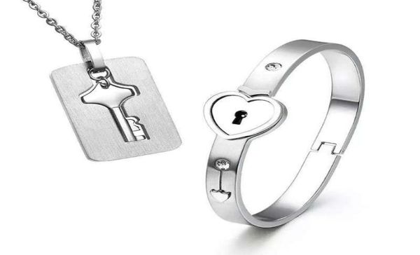 2pcs set new stainless steel silver love heart lock bangle bracelet matching key tag pendant necklace couple set3467115
2pcs set new stainless steel silver love heart lock bangle bracelet matching key tag pendant necklace couple set3467115