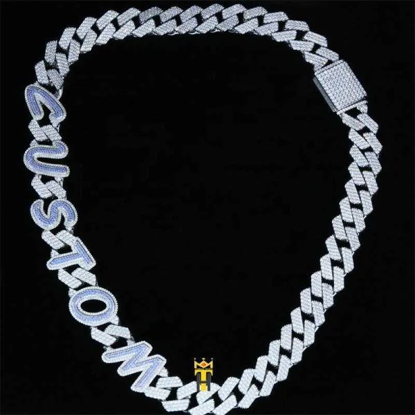 fine jewelry cubic zircon name necklace personalized hiphop custom letter cuban iced miami chain, Silver
fine jewelry cubic zircon name necklace personalized hiphop custom letter cuban iced miami chain, Silver