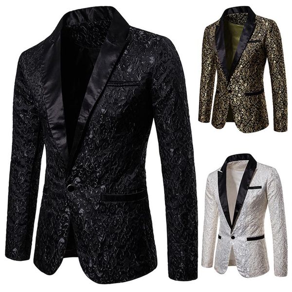 gold embrodiery men's casual jacquard blazer slim formal wedding jackets one button solid color suit man blazer whi3104, Black;gray
gold embrodiery men's casual jacquard blazer slim formal wedding jackets one button solid color suit man blazer whi3104, Black;gray