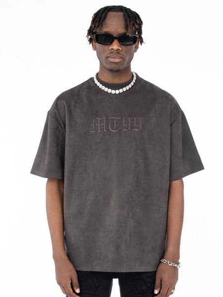 men's fashion en letter embroidery shoulder, White;black