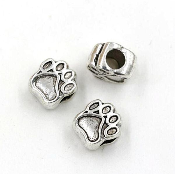 100pcslots antique silver zinc alloy paw prints spacers big hole beads for jewelry making bracelet necklace diy accessories1270753, Bronze;silver
100pcslots antique silver zinc alloy paw prints spacers big hole beads for jewelry making bracelet necklace diy accessories1270753, Bronze;silver