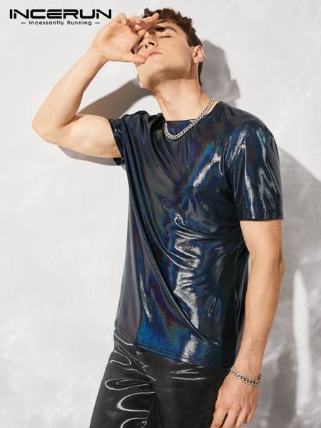 men's tshirts men t shirt oneck shiny short sleeve streetwear party fashion camisetas fitness stretch casual men clothing s5xl incerun, White;black
men's tshirts men t shirt oneck shiny short sleeve streetwear party fashion camisetas fitness stretch casual men clothing s5xl incerun, White;black