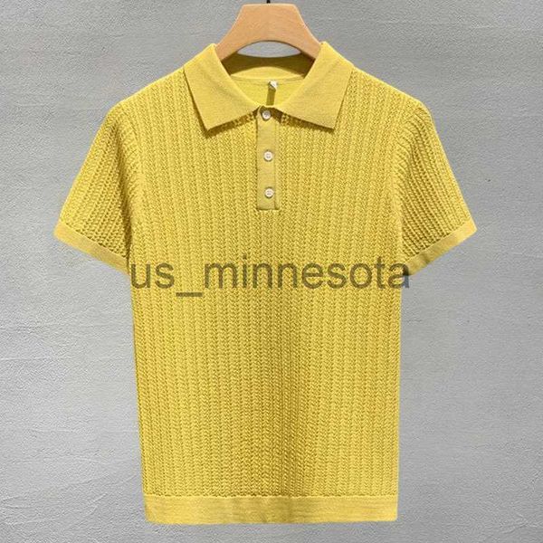 men's sweaters 2022 fall men short sleeve polo hollow solid color lapel korean slim knit men polo tee shirt camisa hombre j230721, White;black
men's sweaters 2022 fall men short sleeve polo hollow solid color lapel korean slim knit men polo tee shirt camisa hombre j230721, White;black