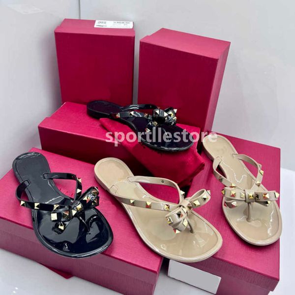 flat black bow flip-flops quality sandals summer beach riveted slippers fashion casual valentinolies bottom nail women's shoes bitk 1x5
flat black bow flip-flops quality sandals summer beach riveted slippers fashion casual valentinolies bottom nail women's shoes bitk 1x5