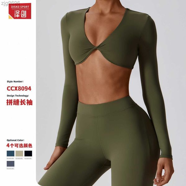 designer zechuang tight long sleeve yoga suit outdoor quick drying sports t-shirt running nude fitness suit 8094, White
designer zechuang tight long sleeve yoga suit outdoor quick drying sports t-shirt running nude fitness suit 8094, White